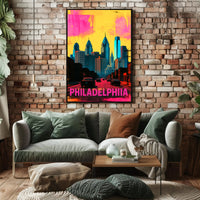Philadelphia in Vibrant Colors Poster PosterGoat