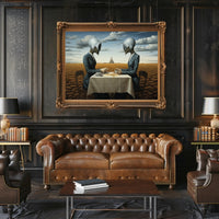 Surreal Tea Ceremony in Futuristic Sci-Fi Poster