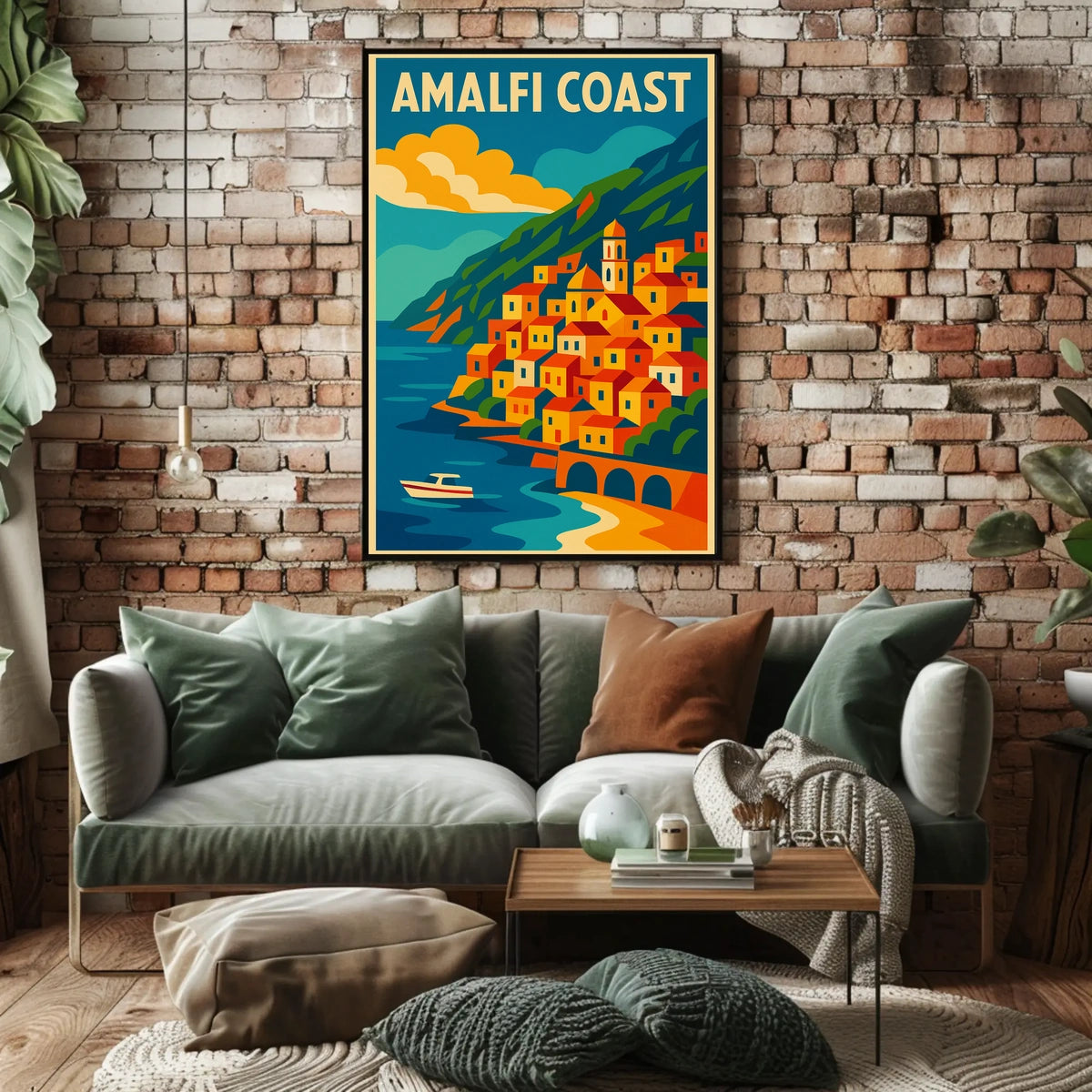 Amalfi Coast Travel Poster Museum Quality Art Print