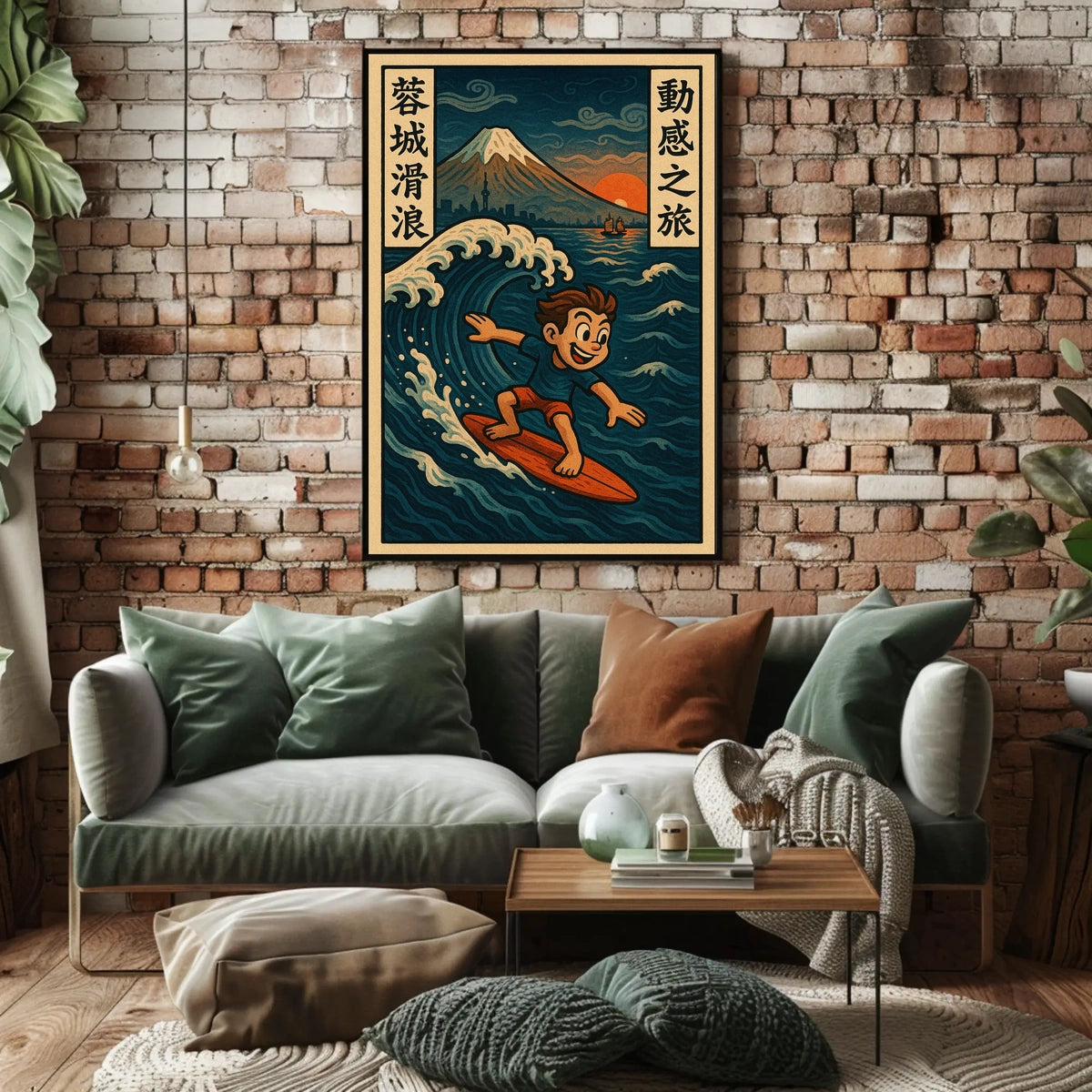 Surfing Adventure in Japan Poster