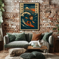 Surfing Adventure in Japan Poster