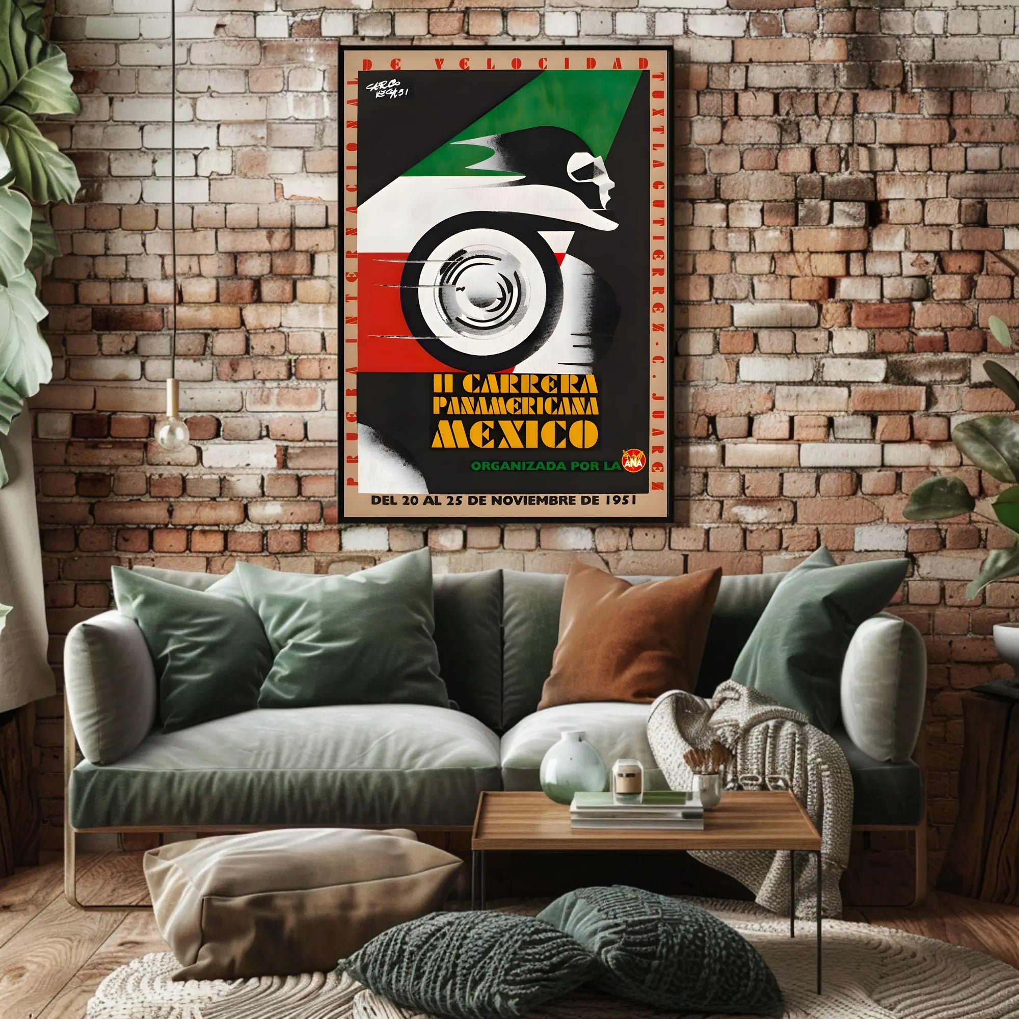 II Carrera Panamericana Mexico 1951 Poster