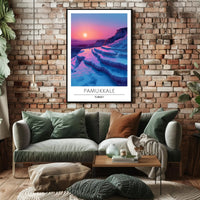 Pamukkale Sunset Travel Poster