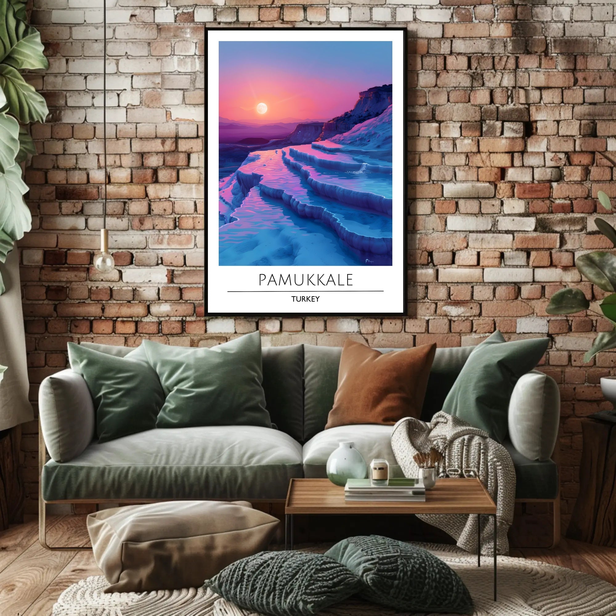 Pamukkale Sunset Travel Poster
