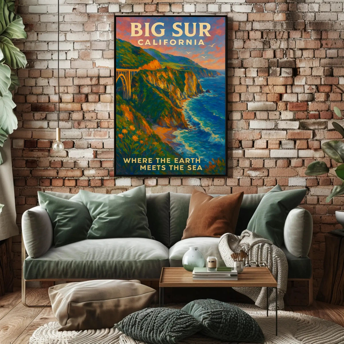 Big Sur California Poster Majestic Ocean View Nature Lovers