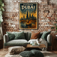 Dubai Skyline Poster Jewel of the Emirates for Home Decor
