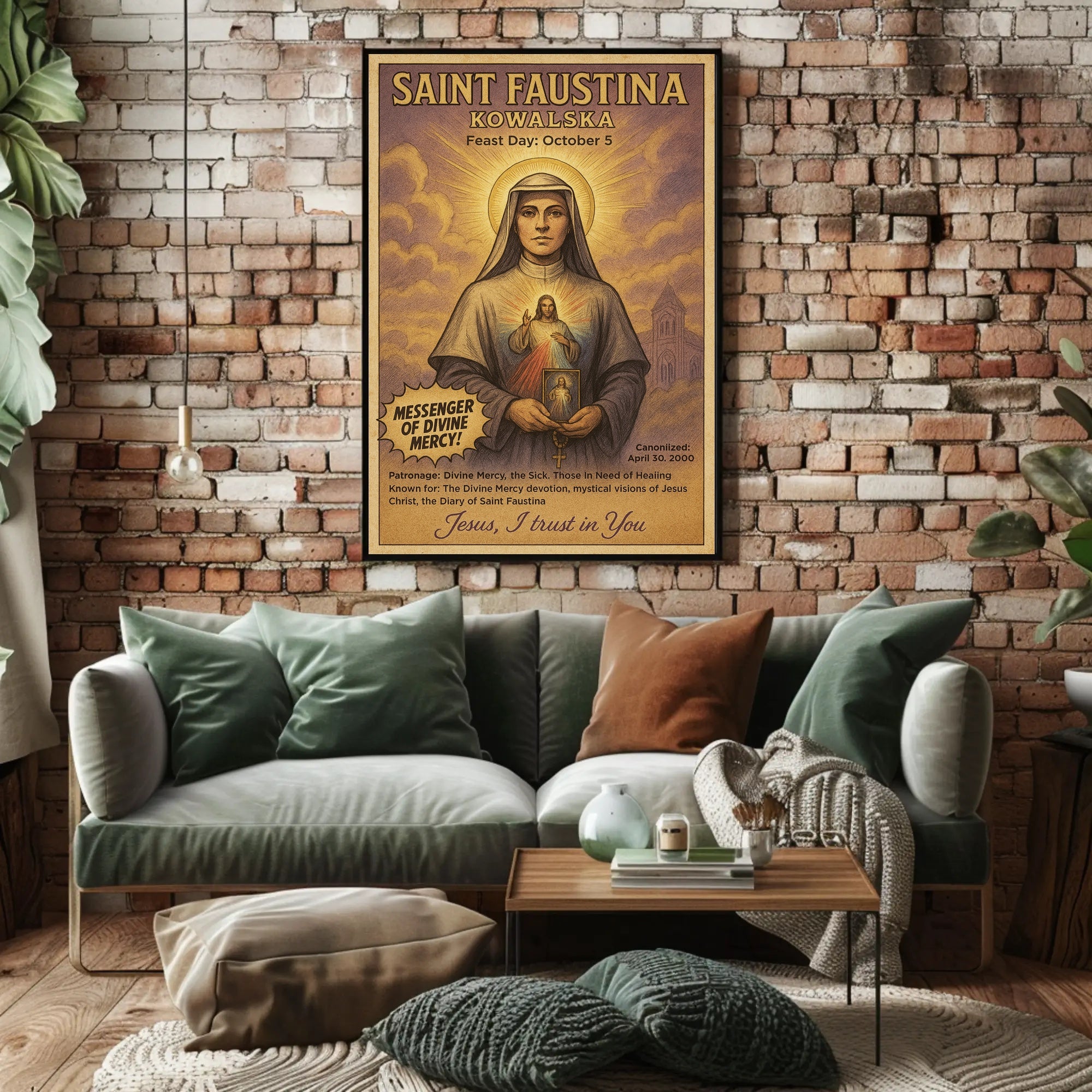 Saint Faustina Kowalska Poster PosterGoat