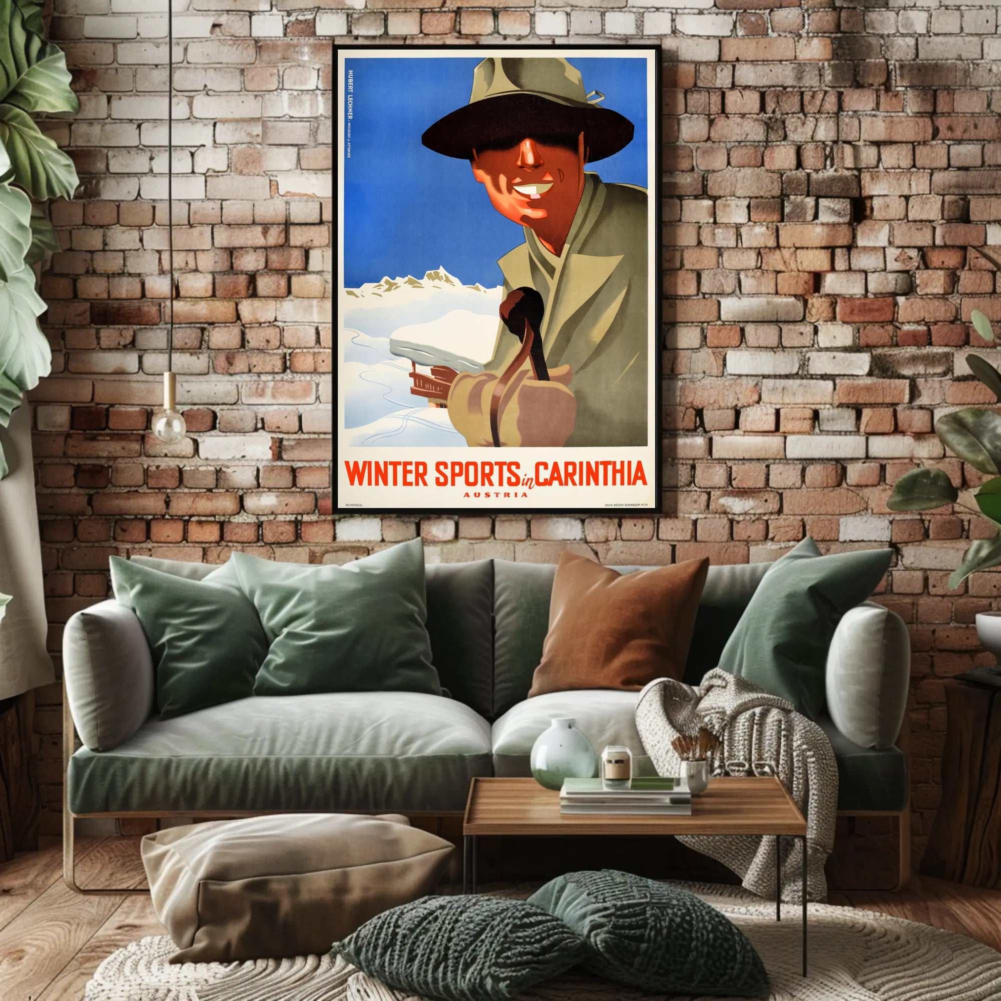 Vintage Carinthia Winter Sports Travel Poster PosterGoat