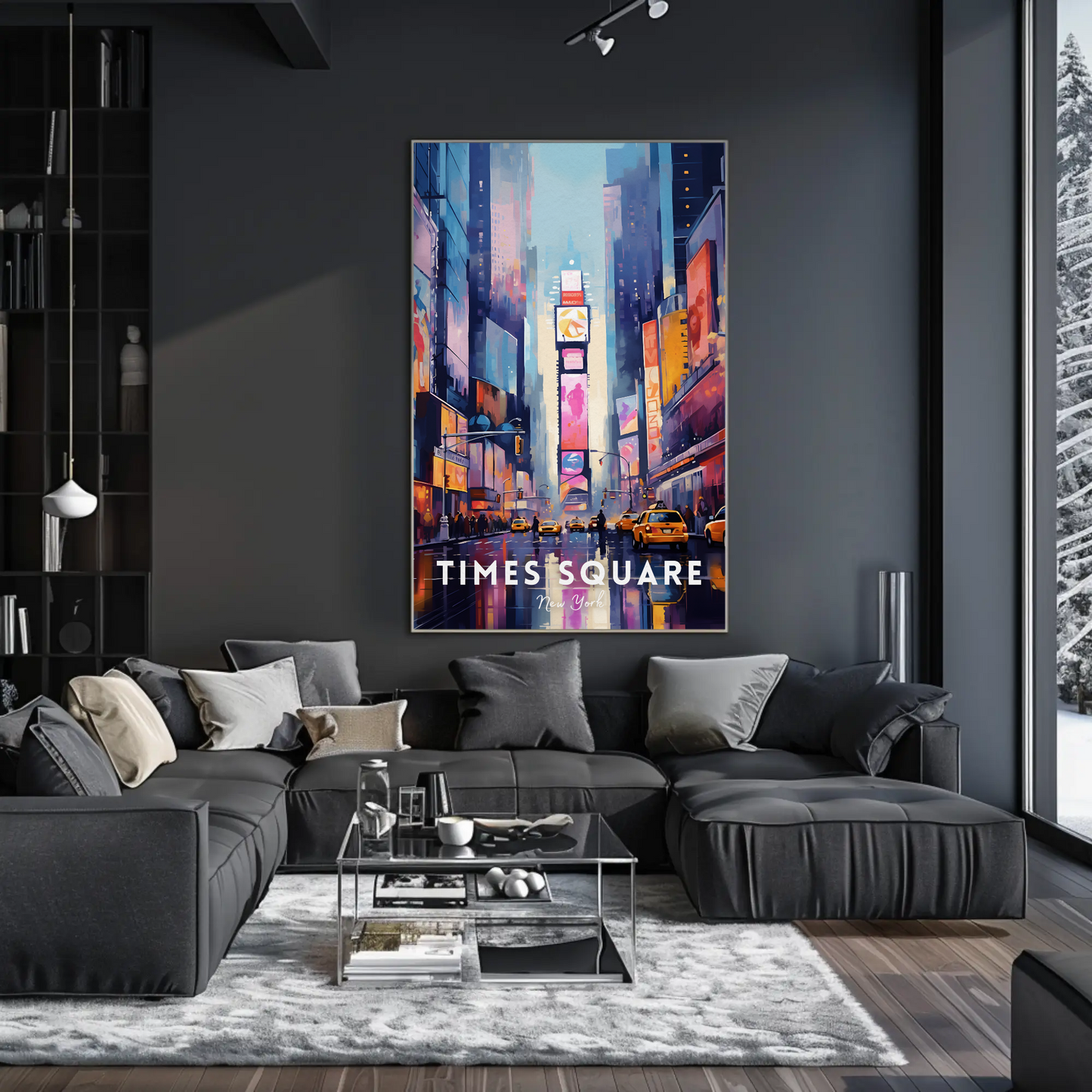 Times Square Neon New York Travel Poster