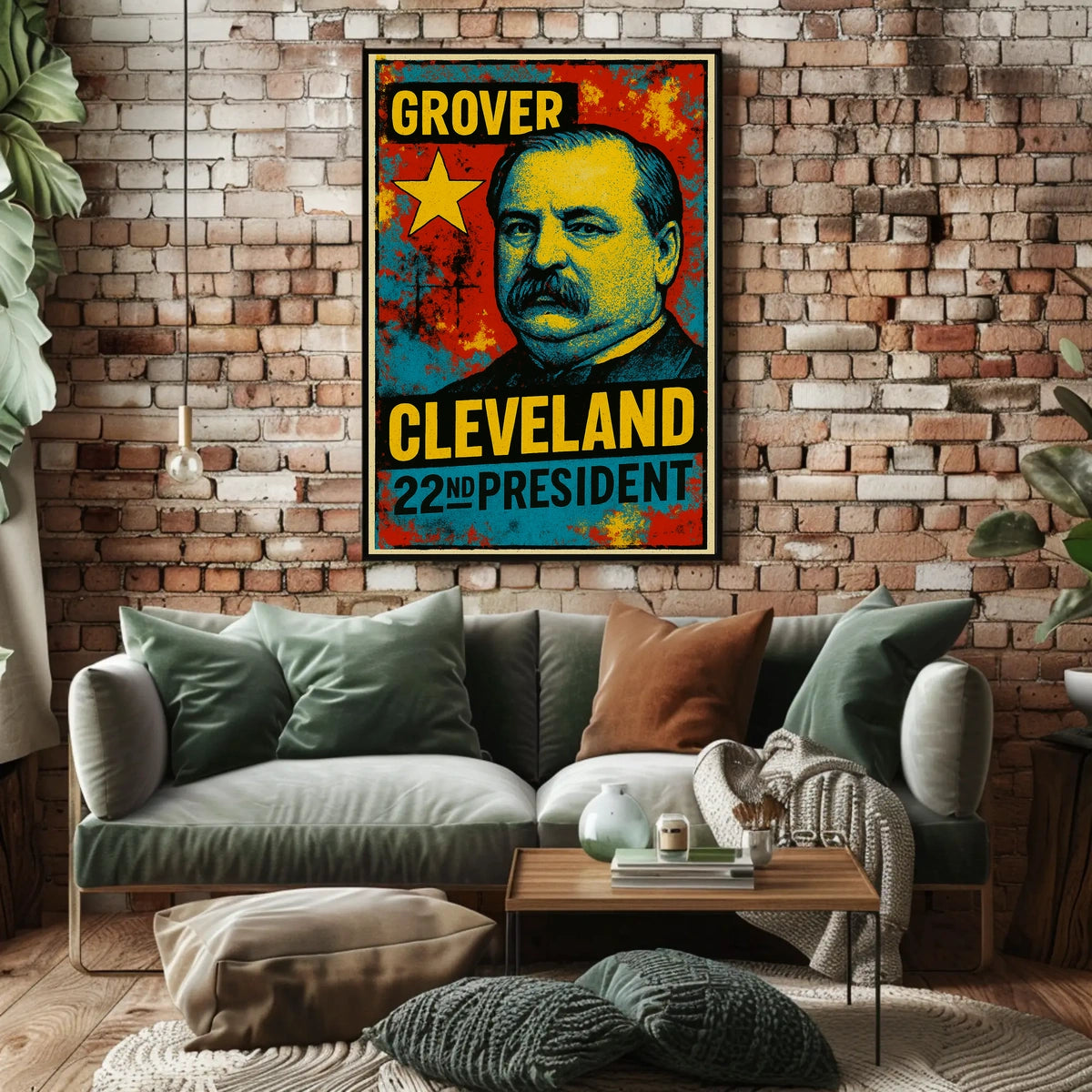 Grover Cleveland 22nd President of the United States Graffiti Pop Art Poster