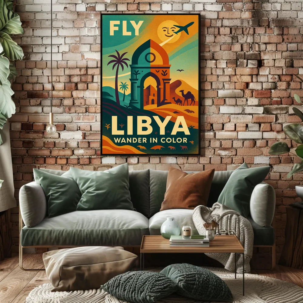Wander in Color Libya Travel Adventure Poster PosterGoat