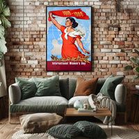 Empowering Vintage International Women's Day Propaganda Poster