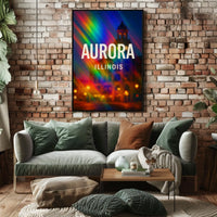 Aurora Illinois Scenic Wanderlust Photography Poster
