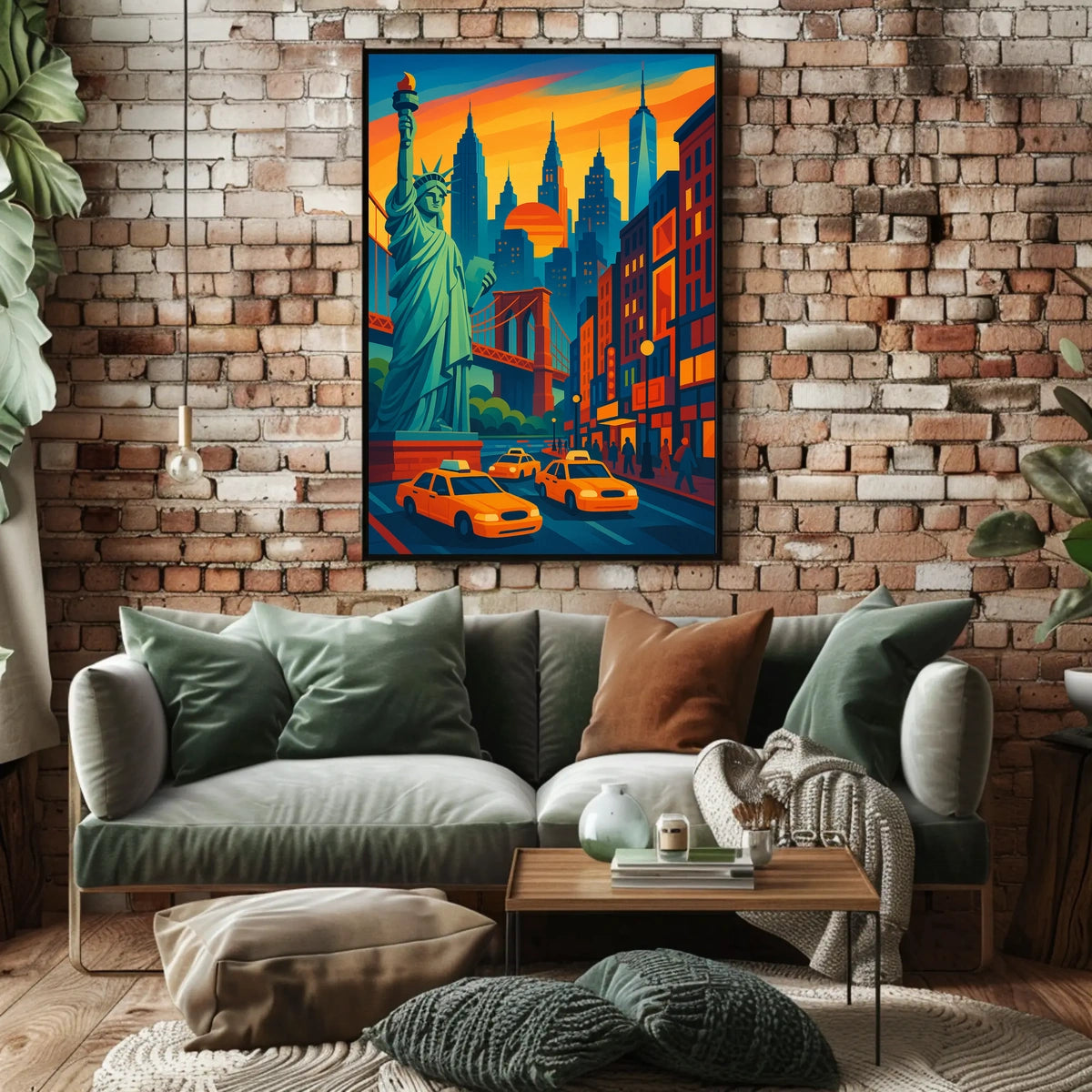 New York City Vibrant Adventure Poster Modern Wall Art