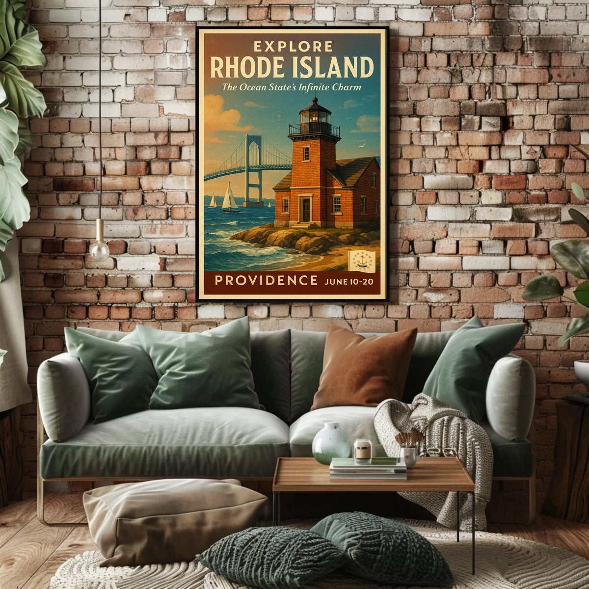 Explore Rhode Island The Ocean State Poster