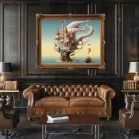 Surreal Castle Head Dreamscape - Fantasy or Mythology Poster