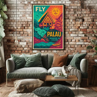 Travel to Palau Vibrant Tropical Adventure Travel Poster PosterGoat