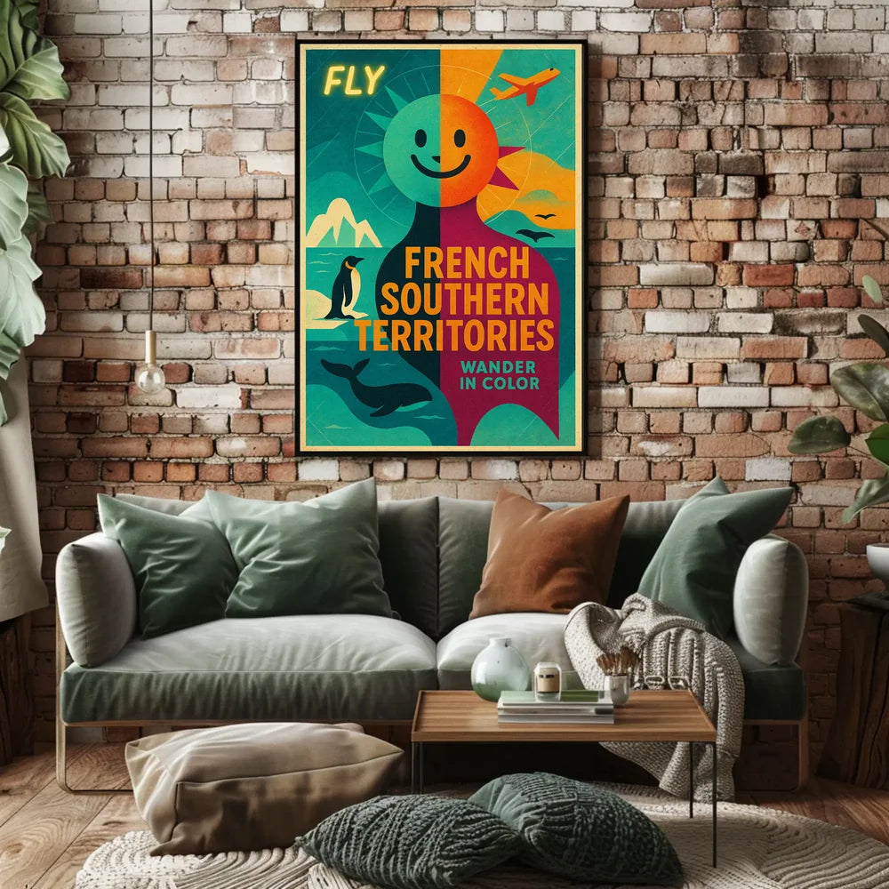 French Southern Territories Adventure Travel Poster PosterGoat