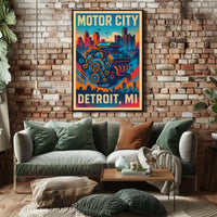Motor City Detroit, MI Poster