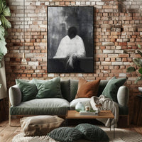 Haunting Faceless Figure in Surrealism Abstract Artistic Poster PosterGoat