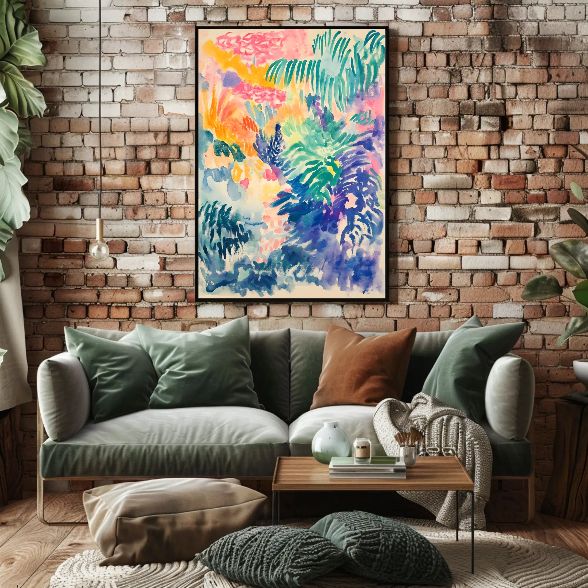Lush Tropical Paradise Abstract Artwork Poster