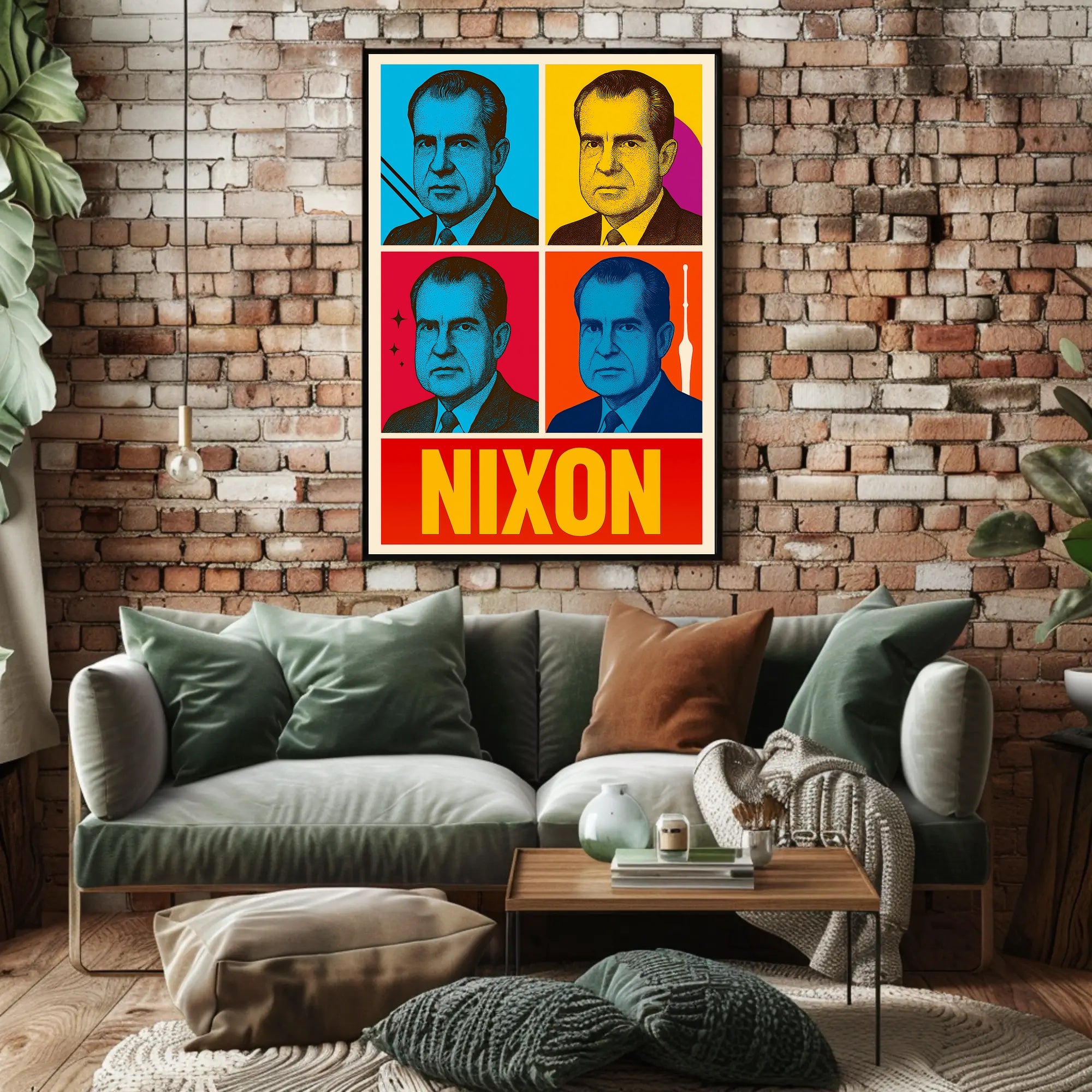 Nixon Retro Pop Art Political Propaganda Poster