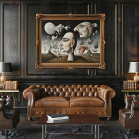 Surreal Dreamscape with Anthropomorphic Faces, Abstract or Artistic Poster