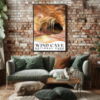 Wind Cave Watercolor Wall Art Poster