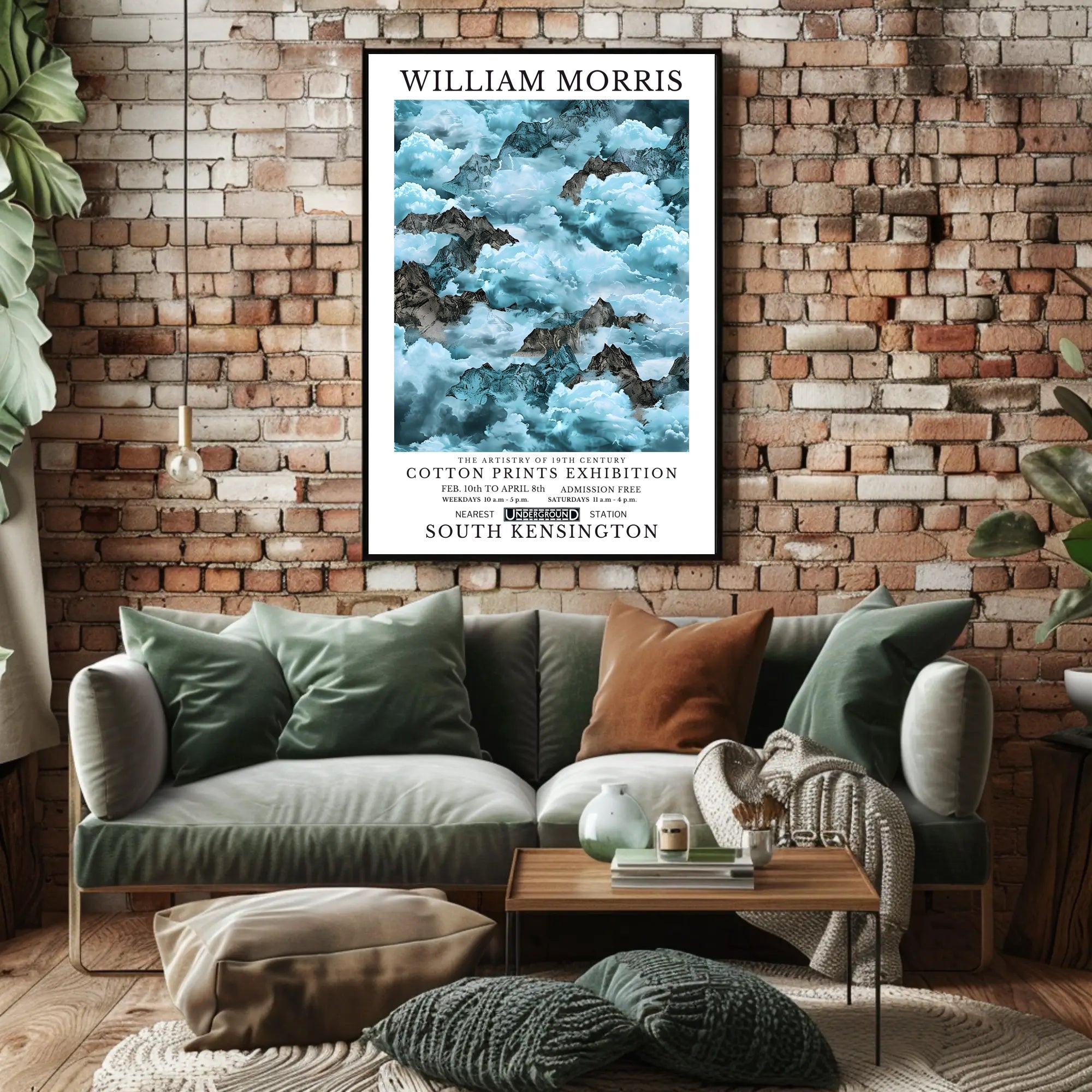 William Morris Cotton Prints Exhibition Poster