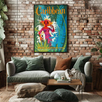 Caribbean Elegance Vintage Travel Poster PosterGoat