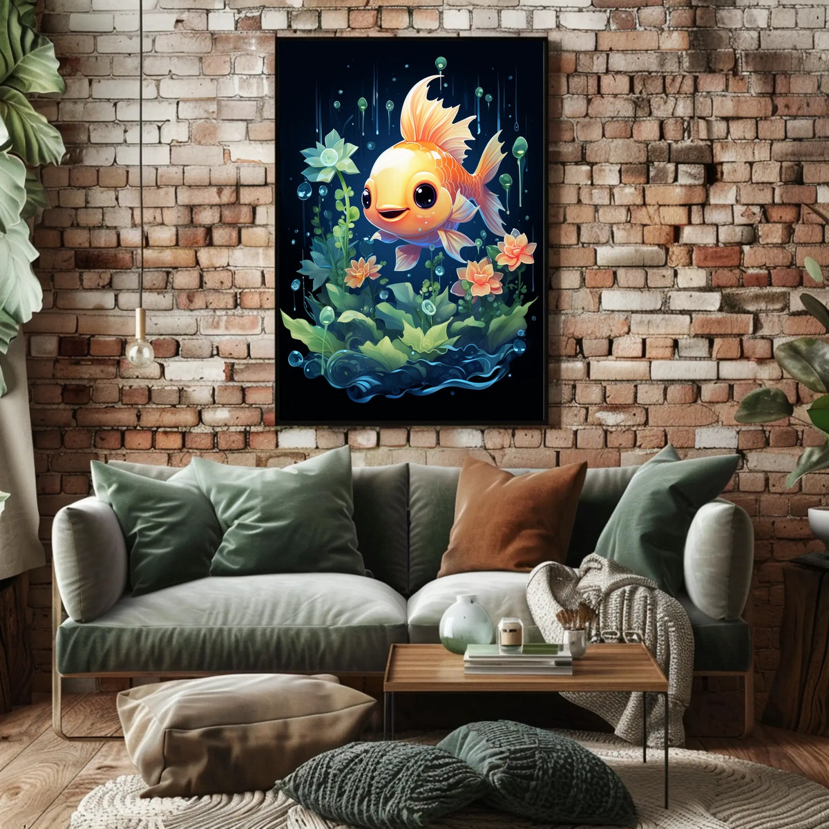 Enchanted Waters Underwater Goldfish Serenity Poster