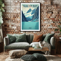 Glacier Bay National Park Vintage Travel Poster