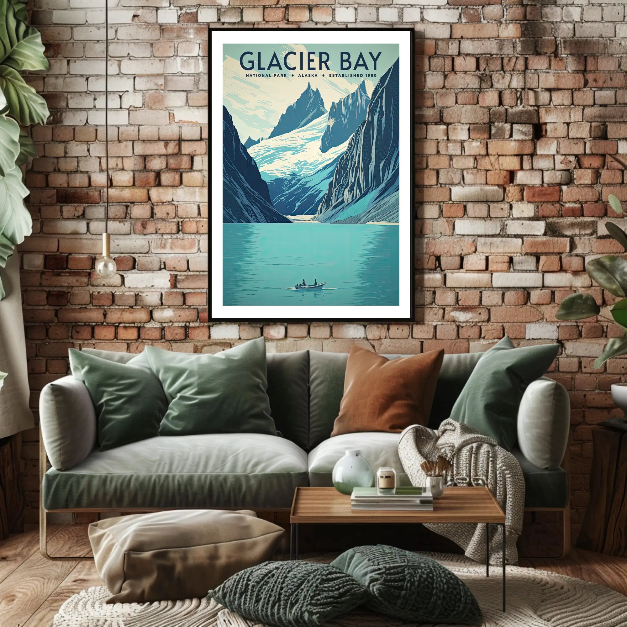 Glacier Bay National Park Vintage Travel Poster