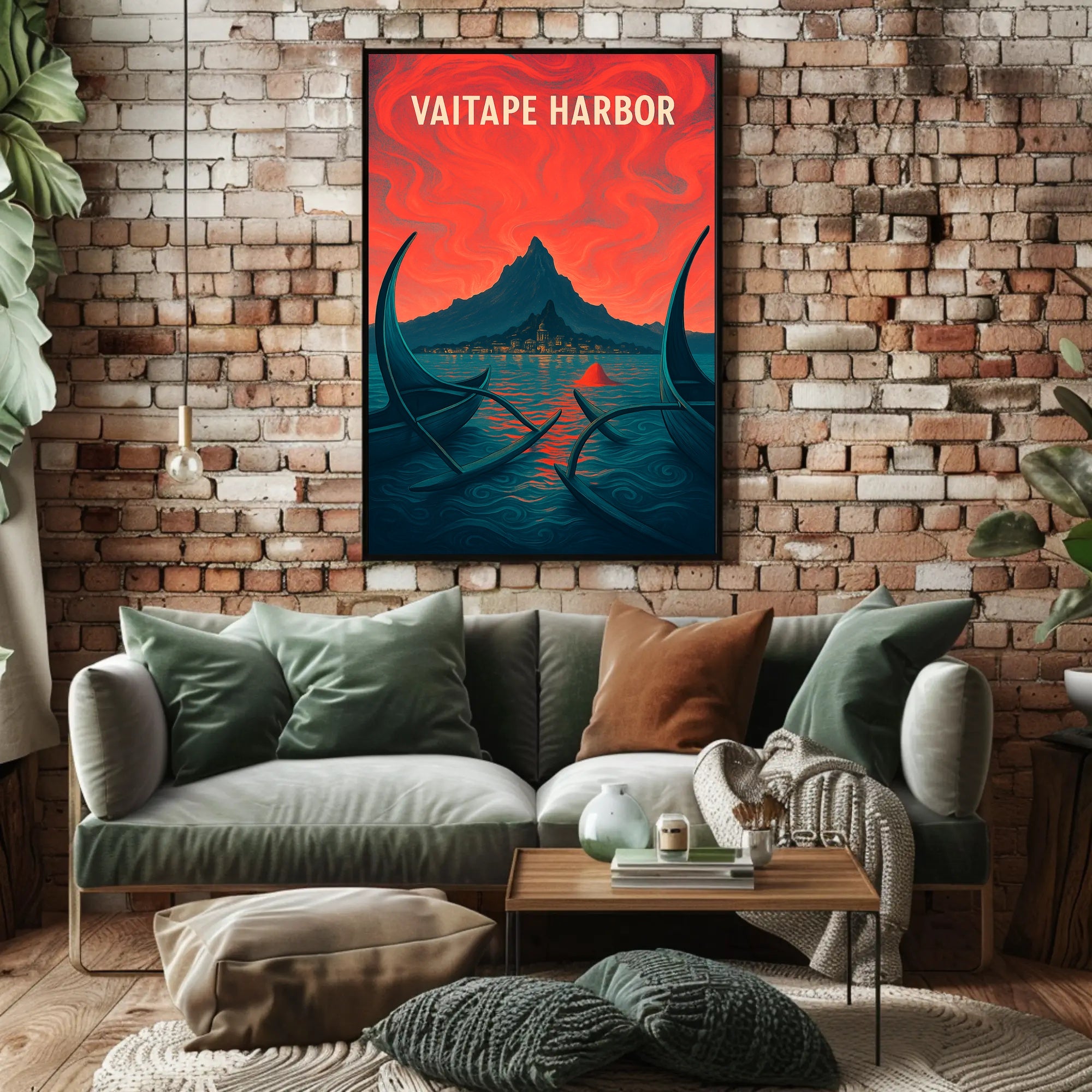 Vaitape Harbor: Serene Tropical Escape Travel Poster PosterGoat