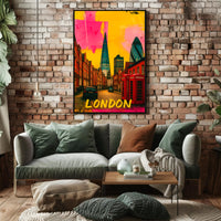 Colorful London Cityscape Pop Art Urban or Cityscape Poster
