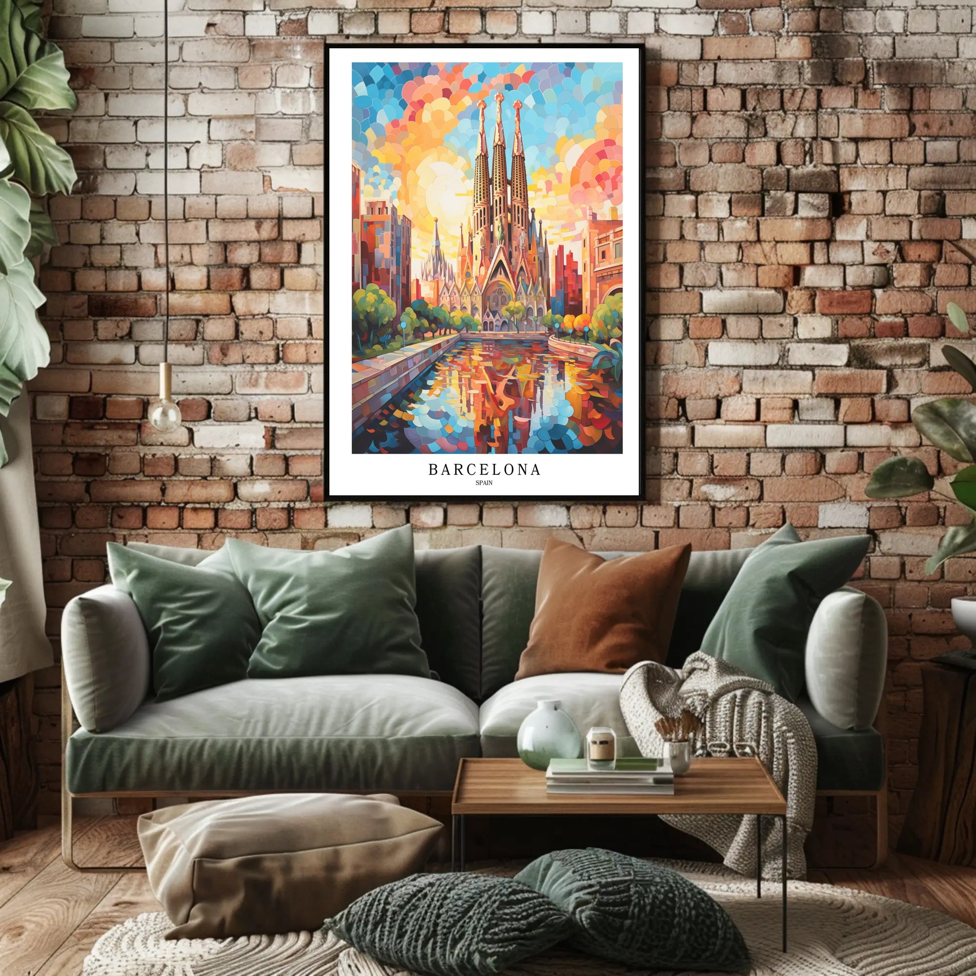 Sagrada Familia Vibrant Travel Poster PosterGoat