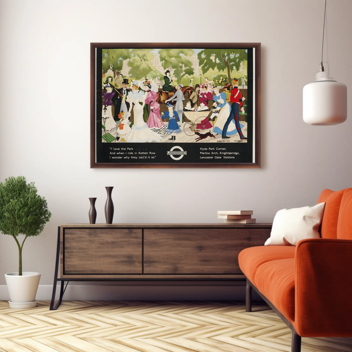Hyde Park London Underground Poster