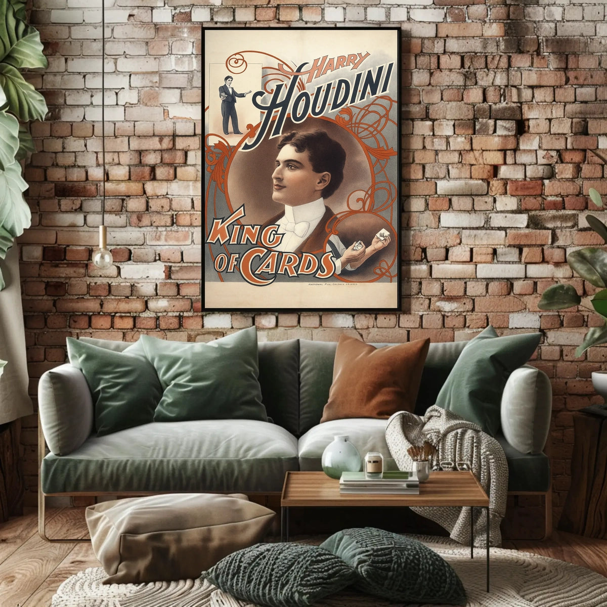 Harry Houdini King Of Cards Poster