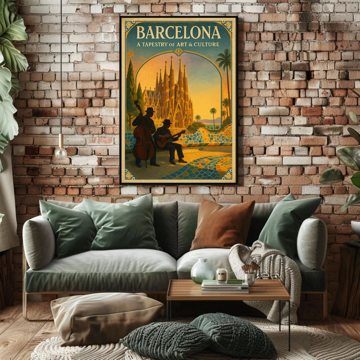 Barcelona A Tapestry of Art Culture Poster