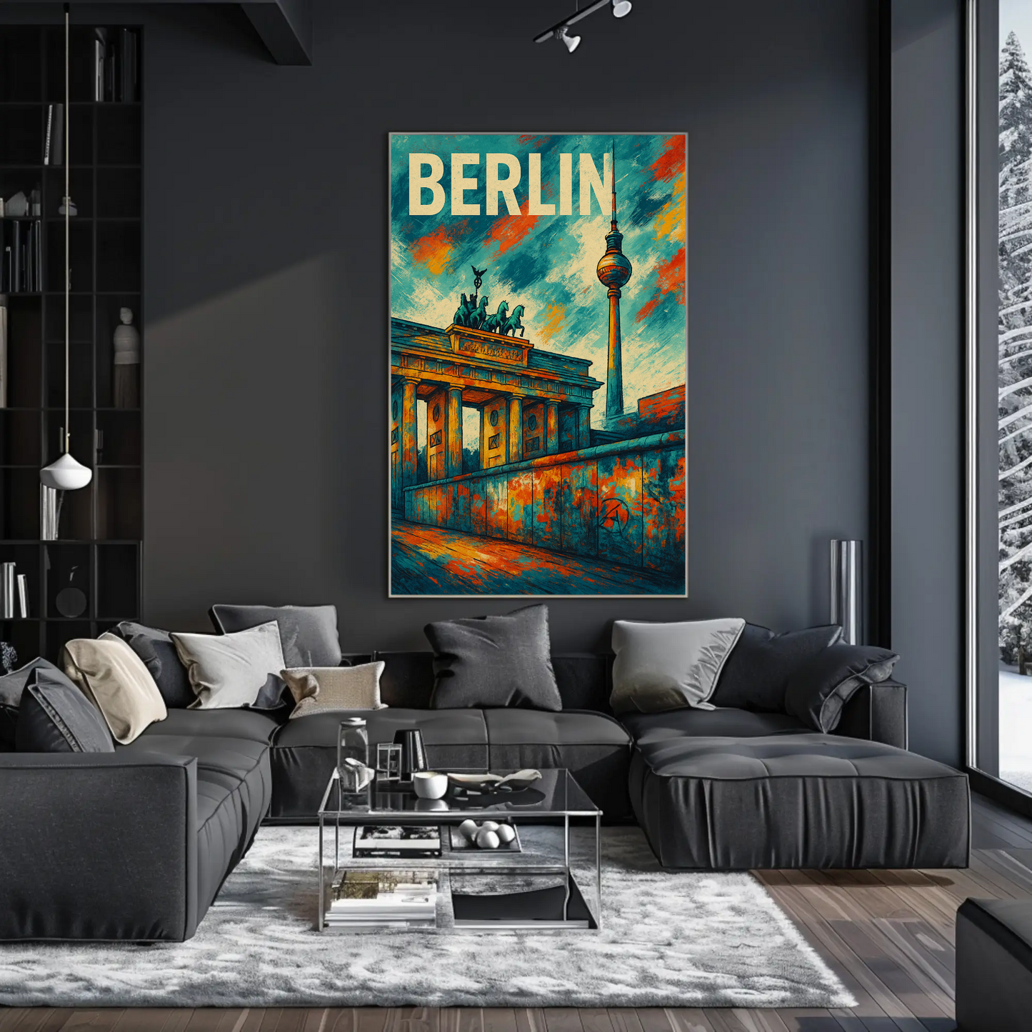 Berlin Landmark Urban Edge Travel Poster