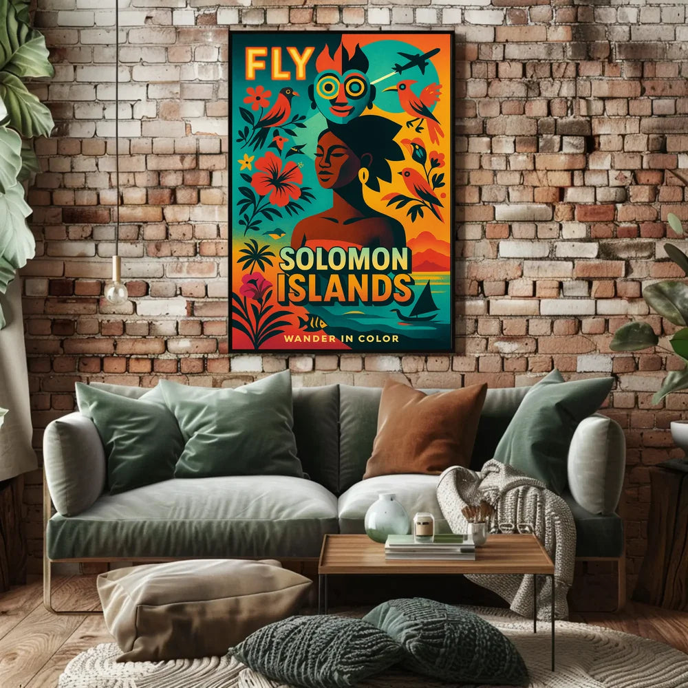 Vibrant Solomon Islands Adventure Travel Poster PosterGoat