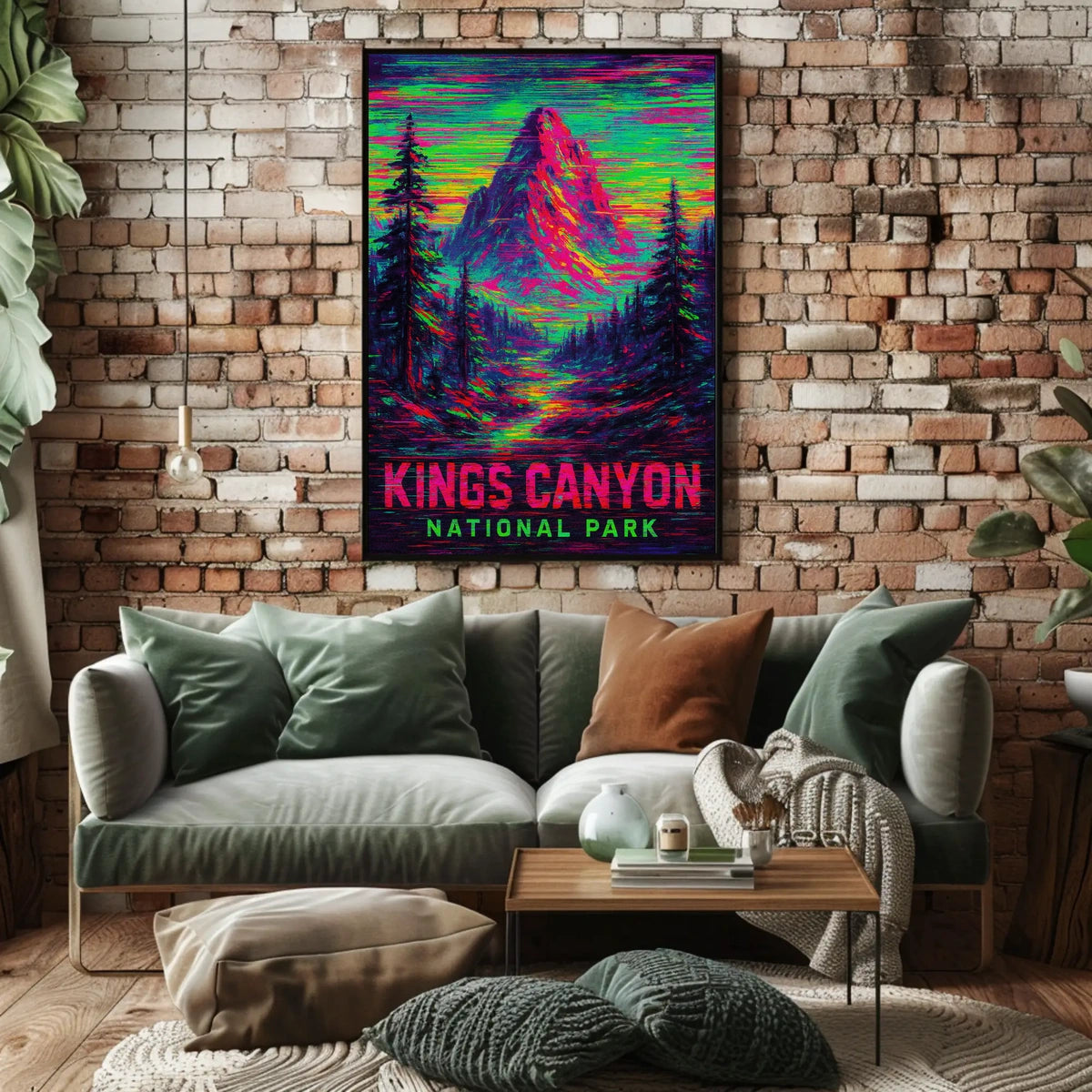 Kings Canyon National Park Vintage Scenic Wilderness Travel Wall Art Breathtaking Nature Escape Gift Souvenir Poster