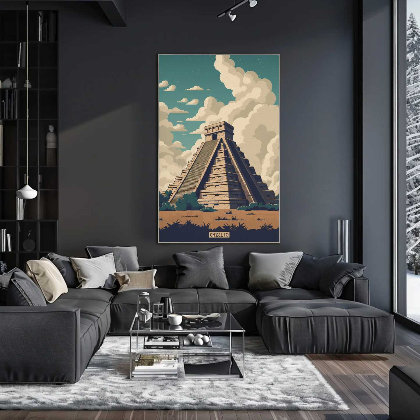 Chichen Itza Mexico Ancient Pyramid Ruins Travel Poster