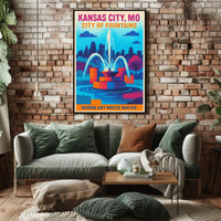 Kansas City City of Fountains Poster