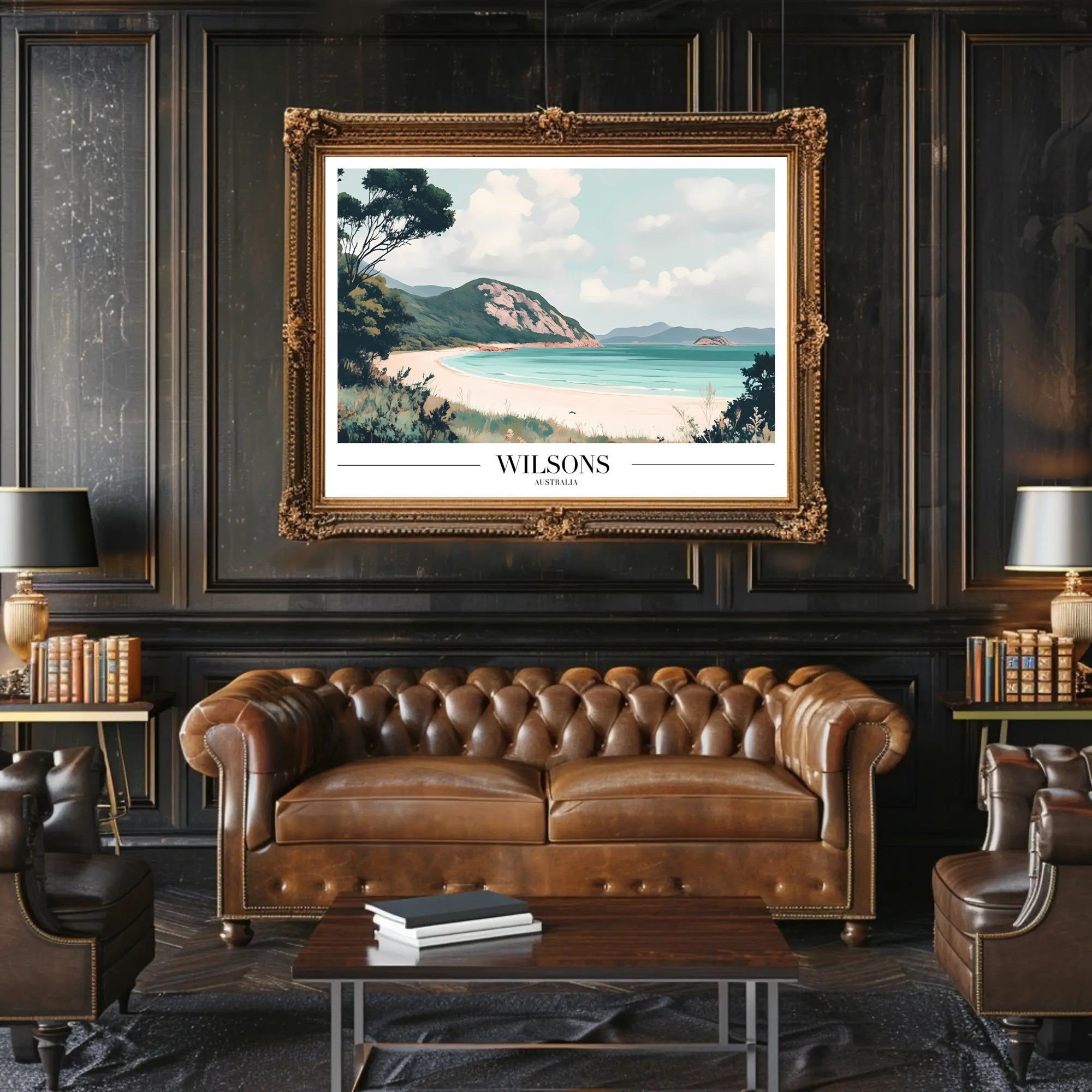 Serene Coastal Landscape Travel Poster