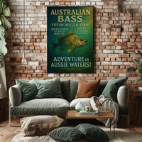 Adventure in Aussie Waters Australian Bass Poster