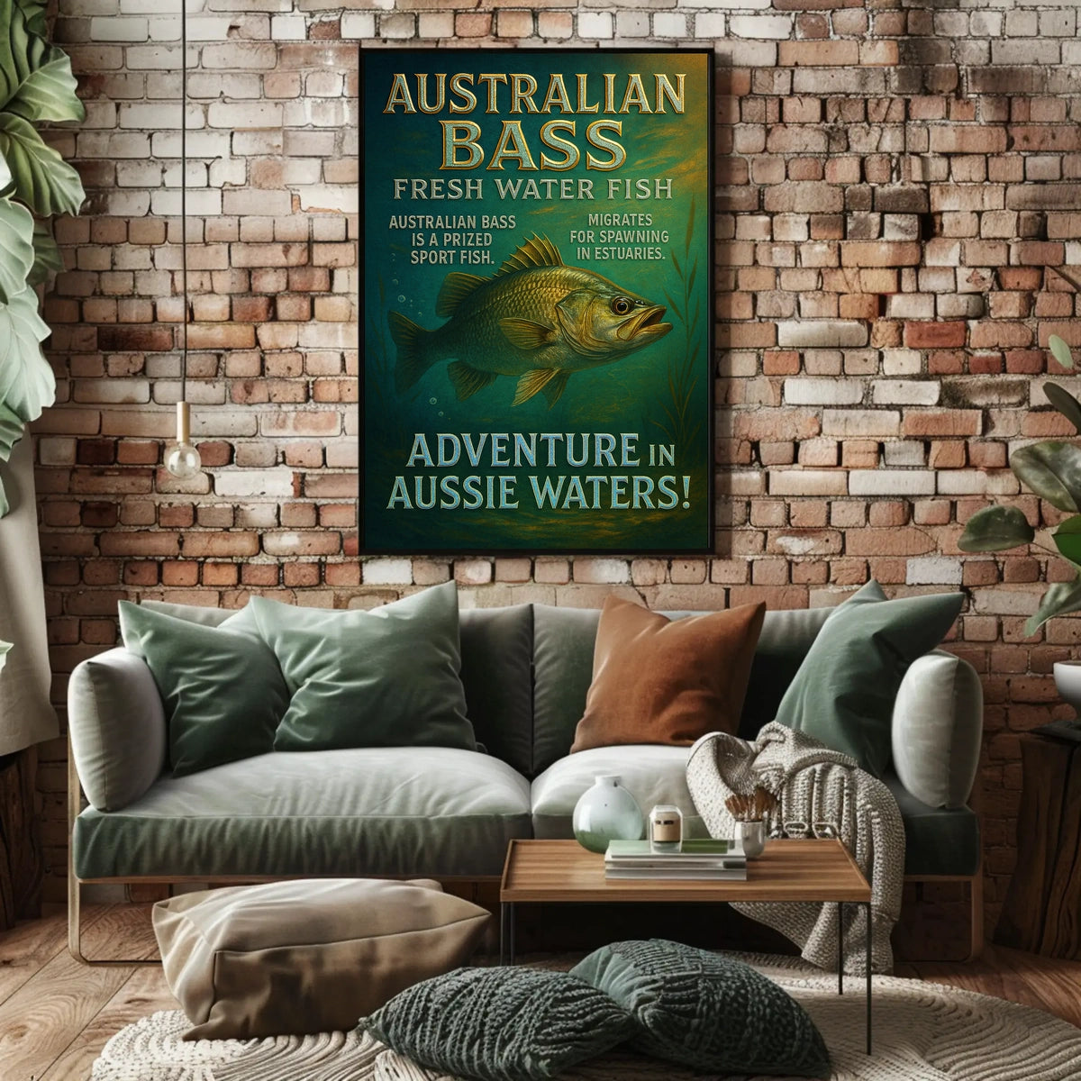 Adventure in Aussie Waters Australian Bass Poster