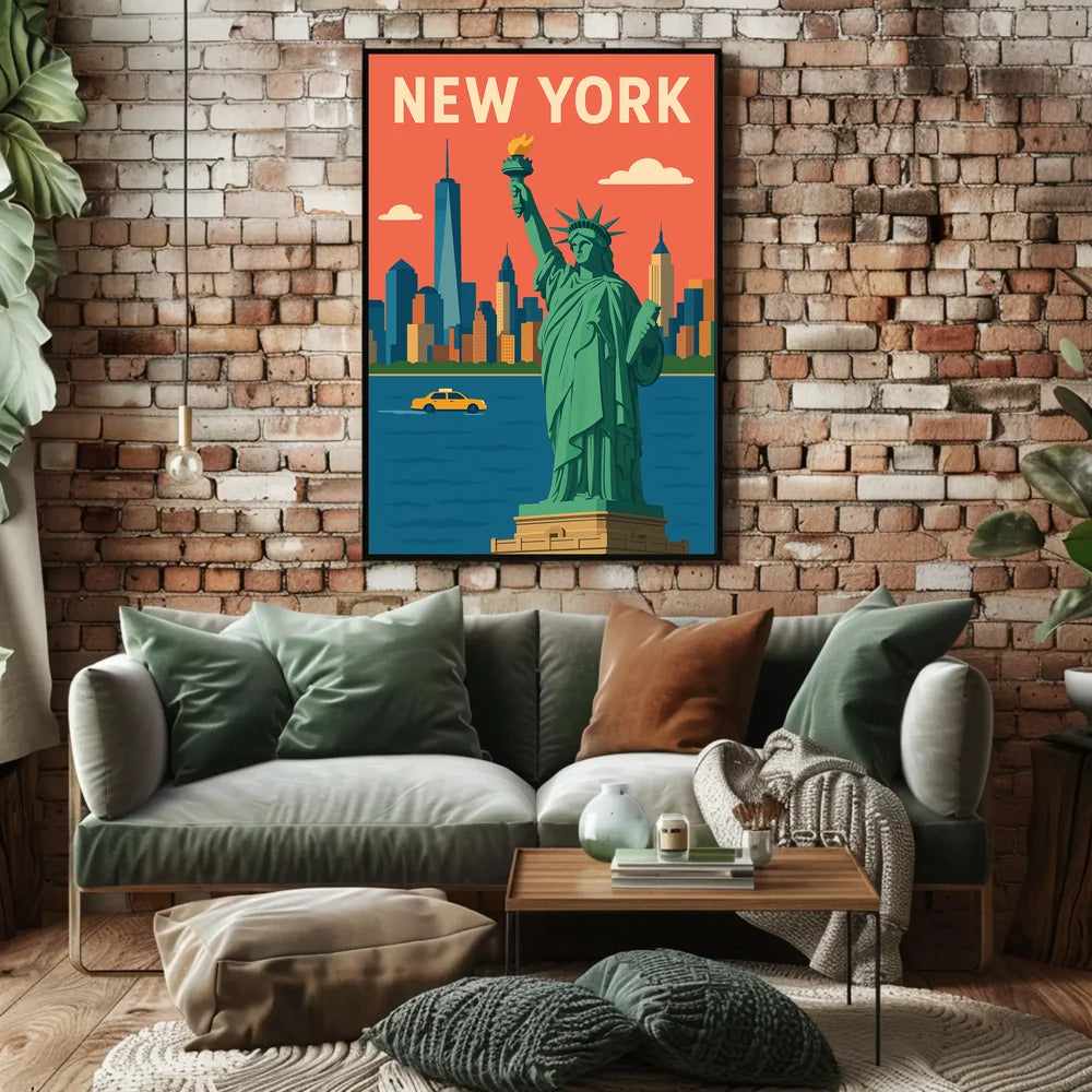 Flat Graphic NYC Poster Museum Quality Print for City Fans