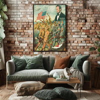 Patriotic African American Soldiers WWI Historical or Presidential Poster