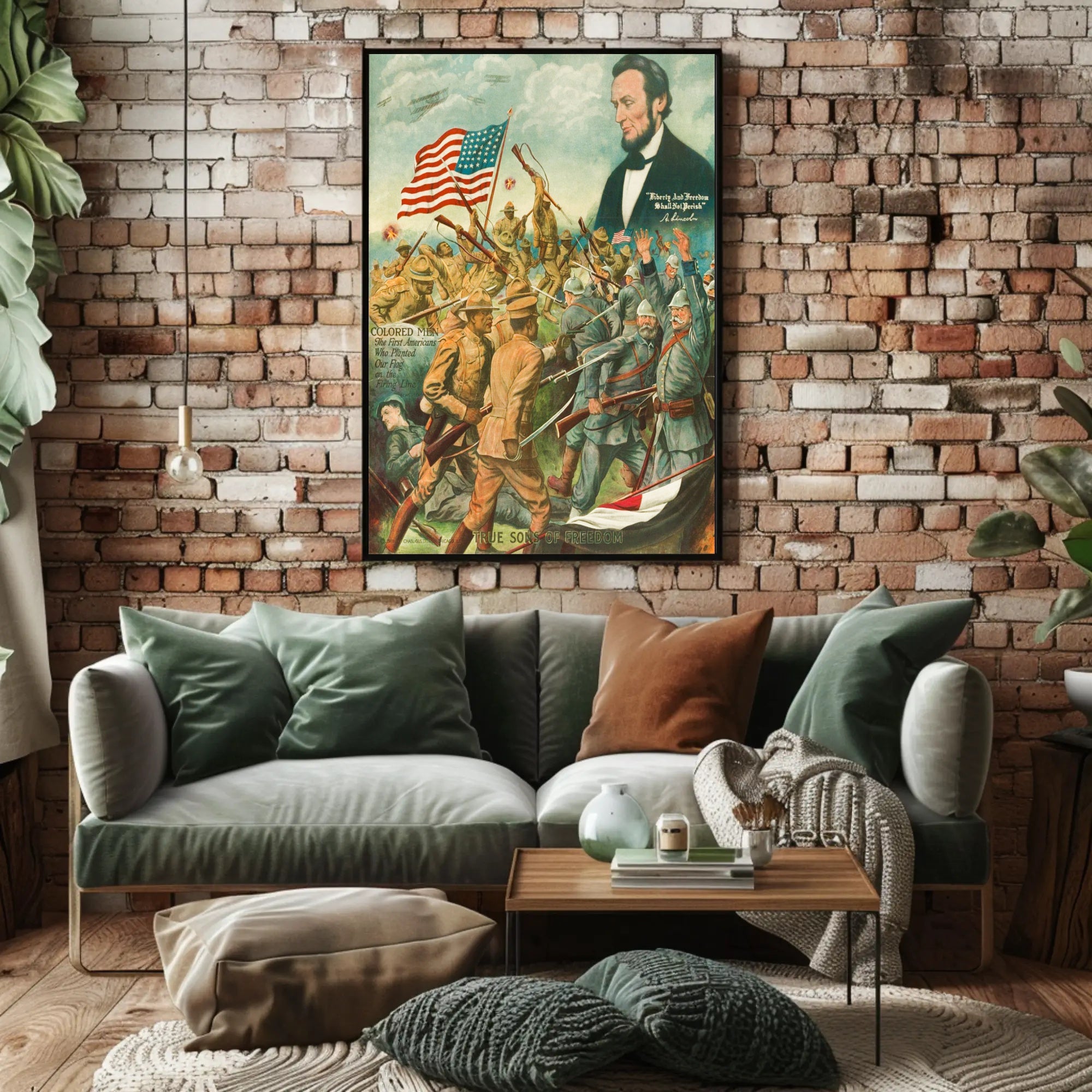 Patriotic African American Soldiers WWI Historical or Presidential Poster